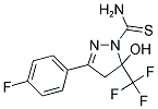 3-(4-FLUOROPHENYL)-5-HYDROXY-5-(TRIFLUOROMETHYL)-4,5-DIHYDRO-1H-PYRAZOLE-1-CARBOTHIOAMIDE 结构式