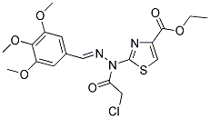 ETHYL 2-[(2E)-1-(CHLOROACETYL)-2-(3,4,5-TRIMETHOXYBENZYLIDENE)HYDRAZINO]-1,3-THIAZOLE-4-CARBOXYLATE 结构式
