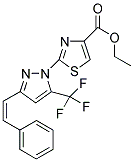 ETHYL 2-[3-[(Z)-2-PHENYLVINYL]-5-(TRIFLUOROMETHYL)-1H-PYRAZOL-1-YL]-1,3-THIAZOLE-4-CARBOXYLATE 结构式