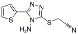 ([4-AMINO-5-(2-THIENYL)-4H-1,2,4-TRIAZOL-3-YL]SULFANYL)ACETONITRILE 结构式