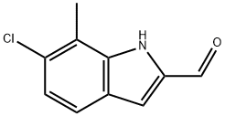 6-氯-7-甲基-1H-吲哚-2-甲醛 结构式