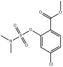 2-ACETYL-5-CHLOROPHENYL-N,N-DIMETHYLSULFAMATE 结构式