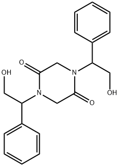 1,4-BIS-(2-HYDROXY-1-PHENYL-ETHYL)-PIPERAZINE-2,5-DIONE 结构式