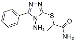 2-[(4-AMINO-5-PHENYL-4H-1,2,4-TRIAZOL-3-YL)SULFANYL]PROPANAMIDE 结构式