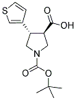 BOC-(±)-TRANS-4-(3-THIENYL)-PYRROLIDINE-3-CARBOXYLIC ACID 结构式