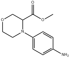 4-(4-AMINO-PHENYL)-MORPHOLINE-3-CARBOXYLIC ACID METHYL ESTER 结构式