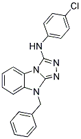 (9-BENZYL-9H-BENZO[4,5]IMIDAZO[2,1-C][1,2,4]TRIAZOL-3-YL)-(4-CHLORO-PHENYL)-AMINE 结构式