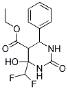 Ethyl 4-(difluoromethyl)-4-hydroxy-2-oxo-6-phenylhexahydropyrimidine-5-carboxylate 结构式