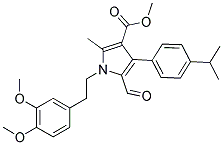 METHYL 1-[2-(3,4-DIMETHOXYPHENYL)ETHYL]-5-FORMYL-4-(4-ISOPROPYLPHENYL)-2-METHYL-1H-PYRROLE-3-CARBOXYLATE 结构式