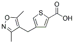 4-[(3,5-DIMETHYLISOXAZOL-4-YL)METHYL]THIOPHENE-2-CARBOXYLIC ACID 结构式