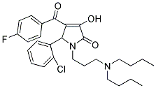 5-(2-CHLOROPHENYL)-1-(3-(DIBUTYLAMINO)PROPYL)-4-(4-FLUOROBENZOYL)-3-HYDROXY-1H-PYRROL-2(5H)-ONE 结构式