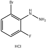 (2-溴-6-氟苯基)肼盐酸盐 结构式