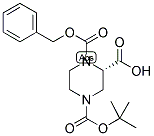 S-1-CBZ-4-BOC-哌嗪-2-甲酸 结构式