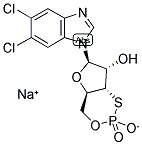 5,6-二氯-(1-Β-D-呋喃核糖基)苯并咪唑 3',5'-环状硫代单磷酸酯,SP-异构体钠盐 结构式