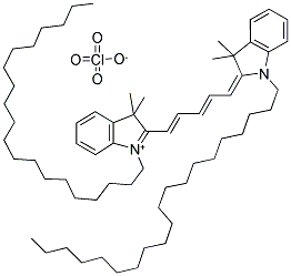 1-ICOSYL-2-[(1E,3E)-5-(1-ICOSYL-3,3-DIMETHYL-1,3-DIHYDRO-2H-INDOL-2-YLIDENE)-1,3-PENTADIENYL]-3,3-DIMETHYL-3H-INDOLIUM PERCHLORATE 结构式