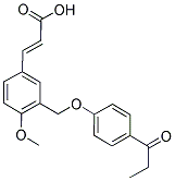 (2E)-3-(4-METHOXY-3-[(4-PROPIONYLPHENOXY)METHYL]PHENYL)-2-PROPENOIC ACID 结构式