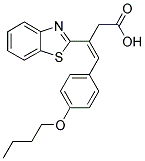 3-BENZOTHIAZOL-2-YL-4-(4-BUTOXY-PHENYL)-BUT-3-ENOIC ACID 结构式