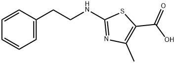 4-METHYL-2-[(2-PHENYLETHYL)AMINO]-1,3-THIAZOLE-5-CARBOXYLIC ACID 结构式