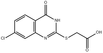 (7-CHLORO-4-OXO-3,4-DIHYDRO-QUINAZOLIN-2-YLSULFANYL)-ACETIC ACID 结构式