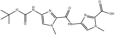 4-[(4-BOC-AMINO-1-METHYL-1H-IMIDAZOLE-2-CARBONYL)-AMINO]-1-METHYL-1H-IMIDAZOLE-2-CARBOXYLIC ACID 结构式