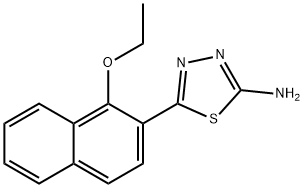 5-(1-ETHOXY-2-NAPHTHYL)-1,3,4-THIADIAZOL-2-YLAMINE 结构式