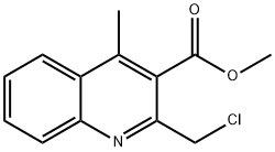 4-甲基-2-氯甲基喹啉-3-羧酸甲酯盐酸盐 结构式