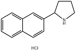 2-(萘-2-基)吡咯烷盐酸盐 结构式
