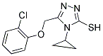 5-[(2-CHLOROPHENOXY)METHYL]-4-CYCLOPROPYL-4H-1,2,4-TRIAZOLE-3-THIOL 结构式