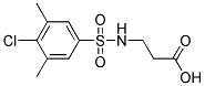 3-[[(4-CHLORO-3,5-DIMETHYLPHENYL)SULFONYL]AMINO]PROPANOIC ACID 结构式