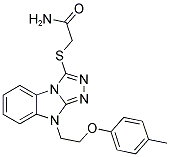 2-[9-(2-P-TOLYLOXY-ETHYL)-9H-BENZO[4,5]IMIDAZO[2,1-C][1,2,4]TRIAZOL-3-YLSULFANYL]-ACETAMIDE 结构式