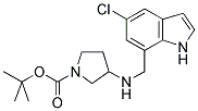 3-[(5-CHLORO-1H-INDOL-7-YLMETHYL)-AMINO]-PYRROLIDIN-1-CARBOXYLIC ACID TERT-BUTYL ESTER 结构式