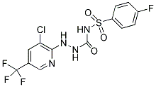 2-[3-CHLORO-5-(TRIFLUOROMETHYL)PYRIDIN-2-YL]-N-[(4-FLUOROPHENYL)SULFONYL]HYDRAZINECARBOXAMIDE 结构式