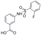 3-(2-FLUOROPHENYLSULFONAMIDO)BENZOIC ACID 结构式