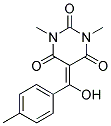5-[HYDROXY(4-METHYLPHENYL)METHYLENE]-1,3-DIMETHYLPYRIMIDINE-2,4,6(1H,3H,5H)-TRIONE 结构式