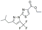 ETHYL 2-[3-ISOBUTYL-5-(TRIFLUOROMETHYL)-1H-PYRAZOL-1-YL]-1,3-THIAZOLE-4-CARBOXYLATE 结构式