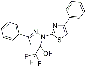 3-PHENYL-1-(4-PHENYL-1,3-THIAZOL-2-YL)-5-(TRIFLUOROMETHYL)-4,5-DIHYDRO-1H-PYRAZOL-5-OL 结构式