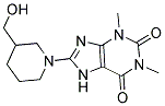 8-[3-(Hydroxymethyl)piperidin-1-yl]-1,3-dimethyl-3,7-dihydro-1H-purine-2,6-dione 结构式