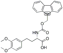 (S)-4-(3,4-DIMETHOXY-PHENYL)-2-(9H-FLUOREN-9-YLMETHOXYCARBONYLAMINO)-BUTYRIC ACID 结构式