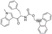 L-1-BENZYL-1-(FMOC-AMINO)-2-(1-METHYL-1H-INDOL-3-YL)-2-OXOETHANE 结构式