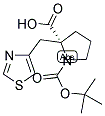Boc-(R)-alpha-(4-thiazolylmethyl)-proline 结构式