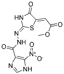 METHYL (2Z)-((2Z)-2-{[(5-NITRO-1H-IMIDAZOL-4-YL)CARBONYL]HYDRAZONO}-4-OXO-1,3-THIAZOLIDIN-5-YLIDENE)ACETATE 结构式