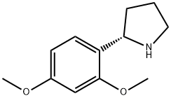 (S)-2-(2,4-二甲氧基苯基)吡咯烷 结构式