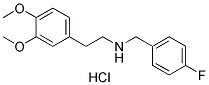 [2-(3,4-DIMETHOXYPHENYL)-ETHYL]-(4-FLUORO-BENZYL)-AMINE HYDROCHLORIDE 结构式