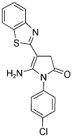 5-AMINO-4-BENZOTHIAZOL-2-YL-1-(4-CHLORO-PHENYL)-1,3-DIHYDRO-PYRROL-2-ONE 结构式