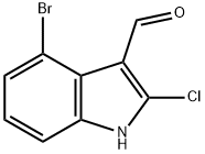 4-BROMO-2-CHLORO-3-FORMYLINDOLE 结构式