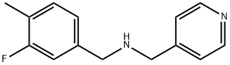 (3-FLUORO-4-METHYLBENZYL)(PYRIDIN-4-YLMETHYL)AMINE 结构式
