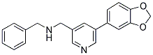 1-[5-(1,3-BENZODIOXOL-5-YL)PYRIDIN-3-YL]-N-BENZYLMETHANAMINE 结构式