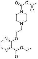 3-(2-(4-TERT-BUTOXYCARBONYL-PIPERAZIN-1-YL)-ETHOXY)-PYRAZINE-2-CARBOXYLIC ACID ETHYL ESTER 结构式