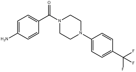 (4-AMINOPHENYL)(4-[4-(TRIFLUOROMETHYL)PHENYL]PIPERAZINO)METHANONE 结构式