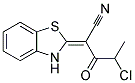 (2E)-2-(1,3-BENZOTHIAZOL-2(3H)-YLIDENE)-4-CHLORO-3-OXOPENTANENITRILE 结构式